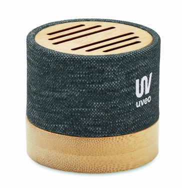 Logotrade promotional product image of: Bamboo RPET wireless speaker